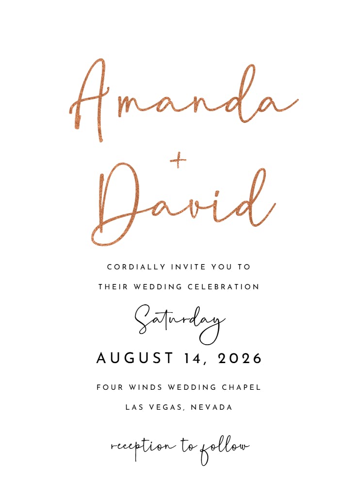 Big script - wedding invitation