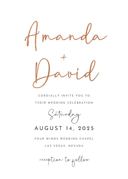 Big script - wedding invitation