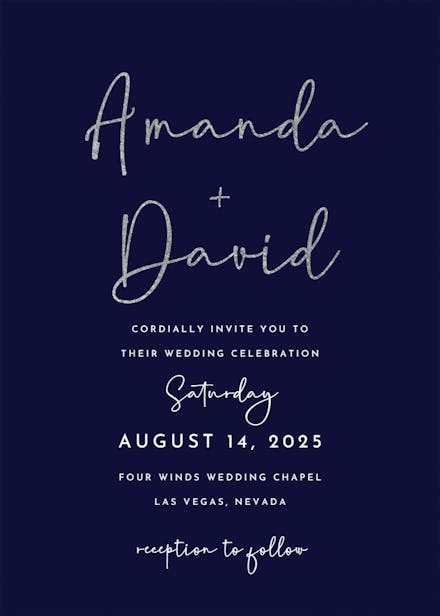 Big script - wedding invitation