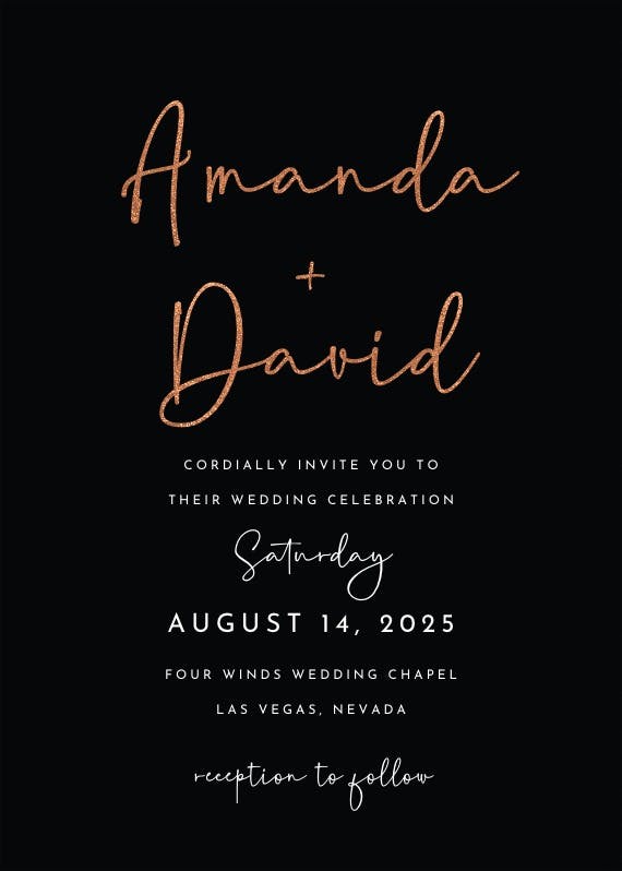 Big script - wedding invitation
