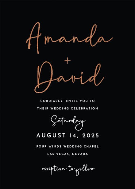 Big script - wedding invitation