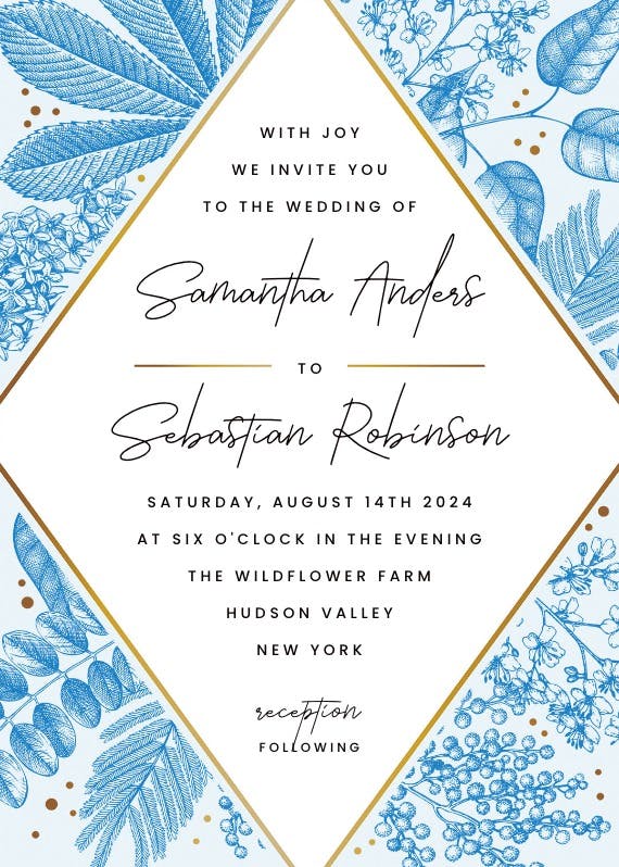 Blossoms - wedding invitation