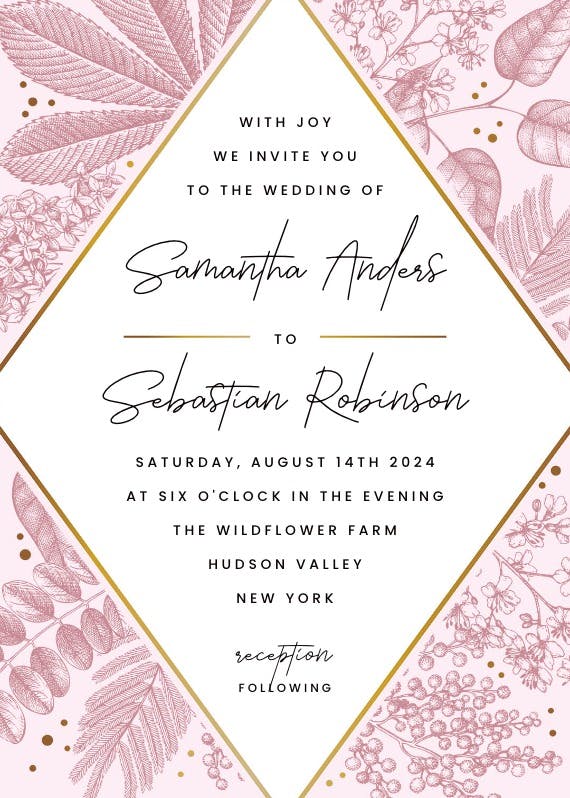 Blossoms - wedding invitation