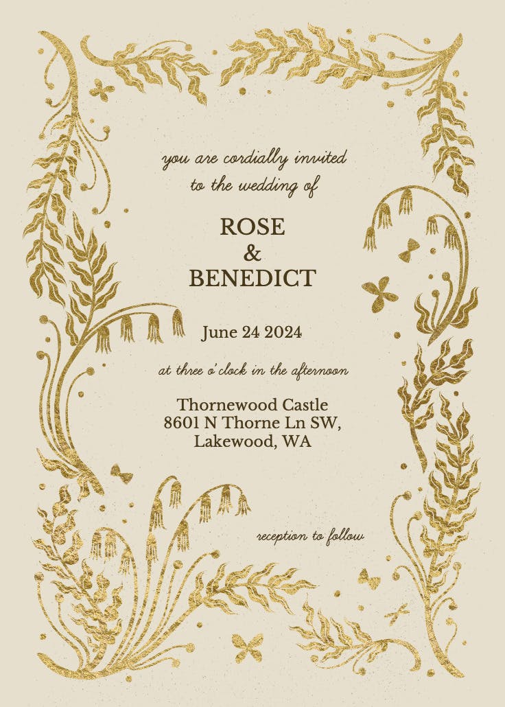 Bluebells - wedding invitation