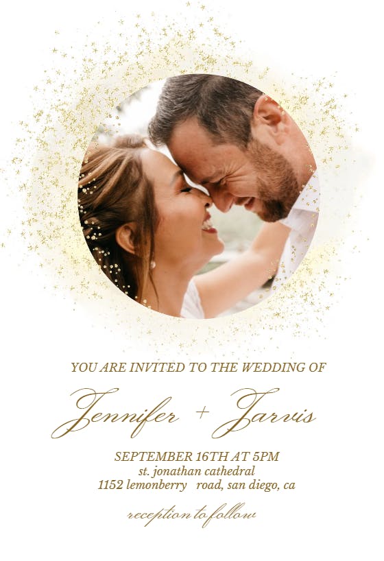 Blush gold spots -  invitación de boda