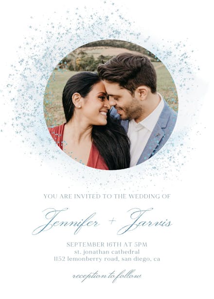 Blush gold spots - wedding invitation