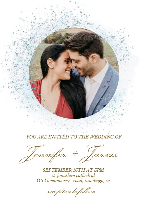 Blush gold spots - wedding invitation