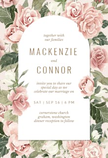 Boho rose dusty pink - wedding invitation