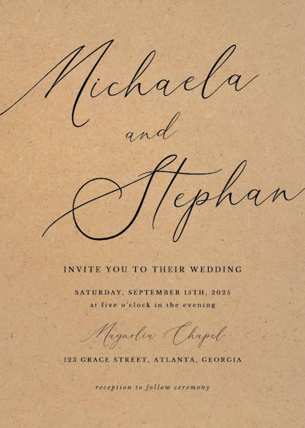 Bold bellisia - wedding invitation