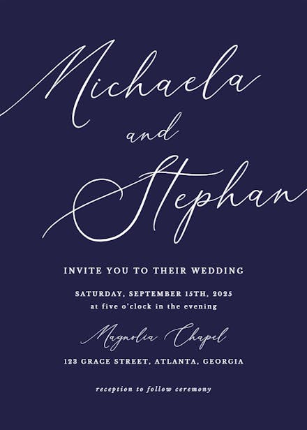 Bold bellisia - wedding invitation