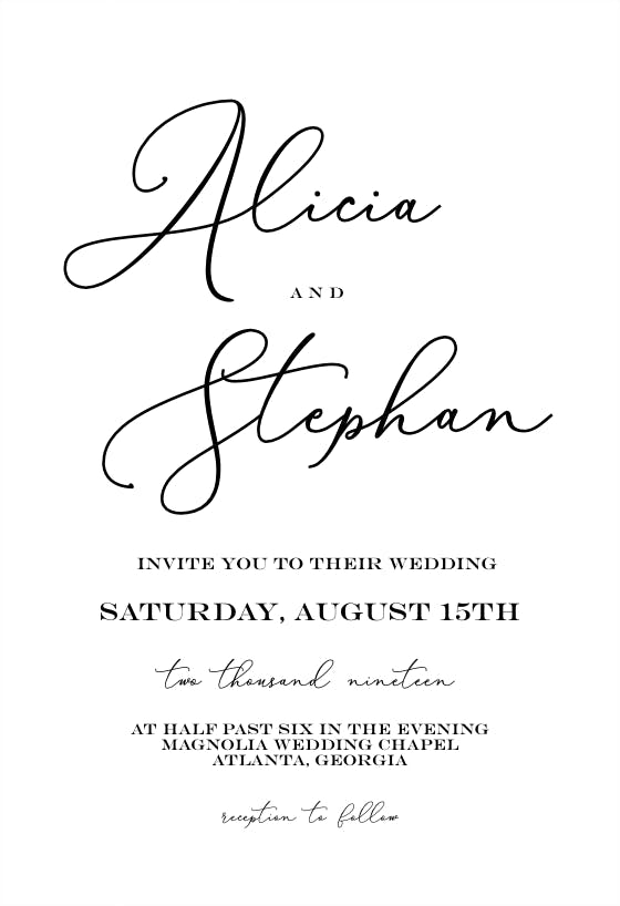 Bold Bellisia - Wedding Invitation Template (Free) | Greetings Island