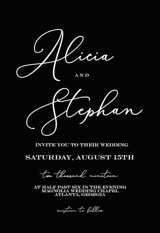 Simple - Wedding Invitation Template (free) | Greetings Island