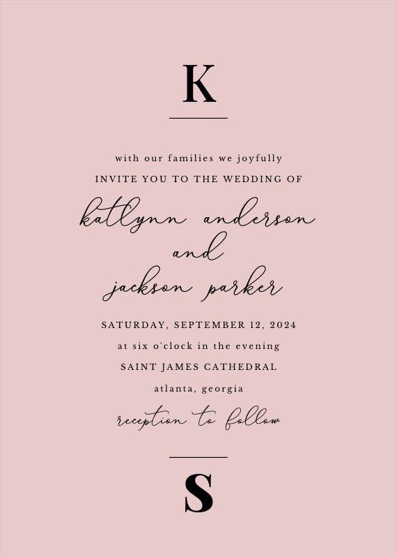 Bold playfair - wedding invitation