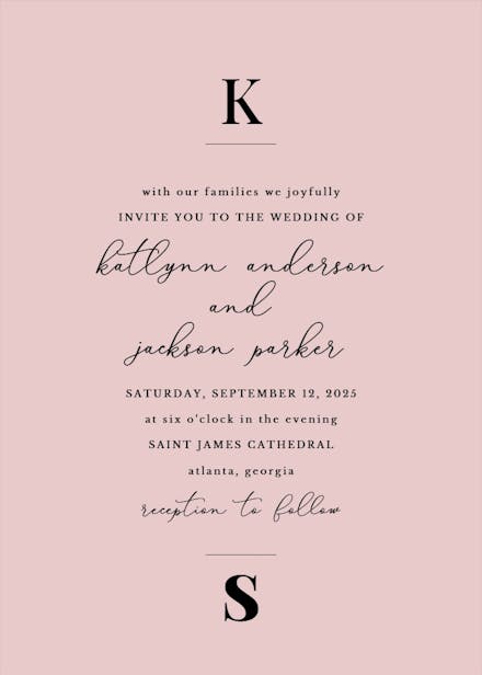 Bold playfair - wedding invitation