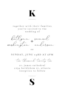 Bold playfair - wedding invitation
