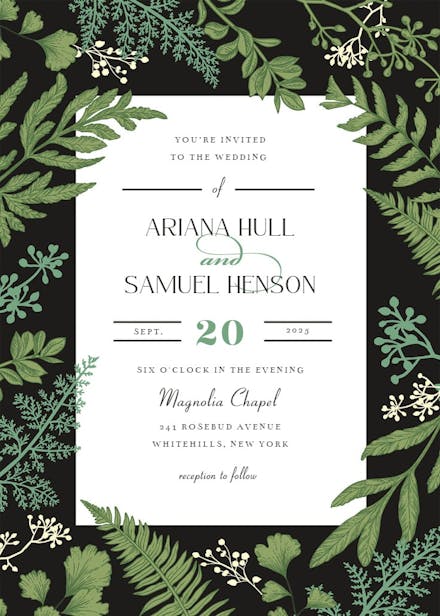 Botany final - wedding invitation