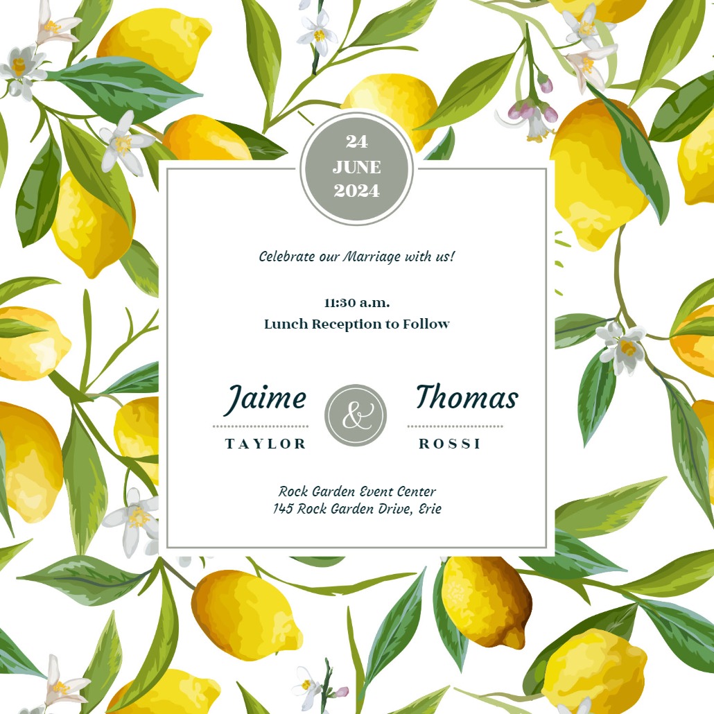 Bright Hopes - Wedding Invitation Template (Free) | Greetings Island