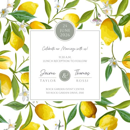 Bright hopes - wedding invitation