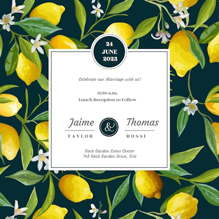 Bright Hopes - Wedding Invitation Template (Free) | Greetings Island