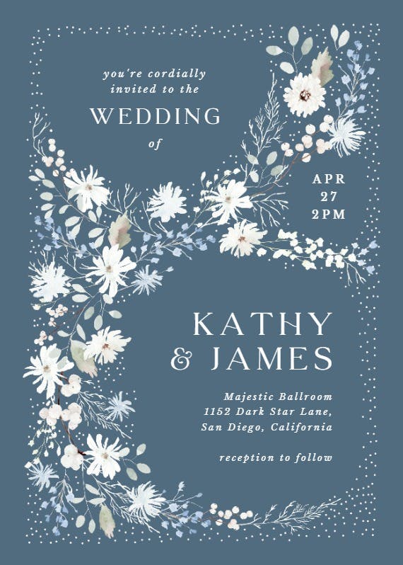 Budding memories - wedding invitation