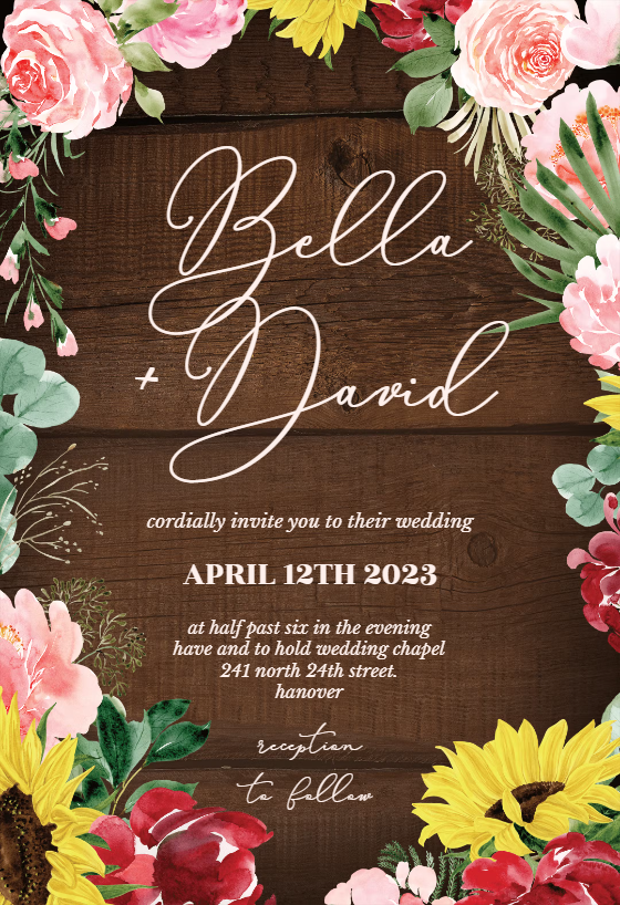 Wedding Invitation Templates (Free) | Greetings Island