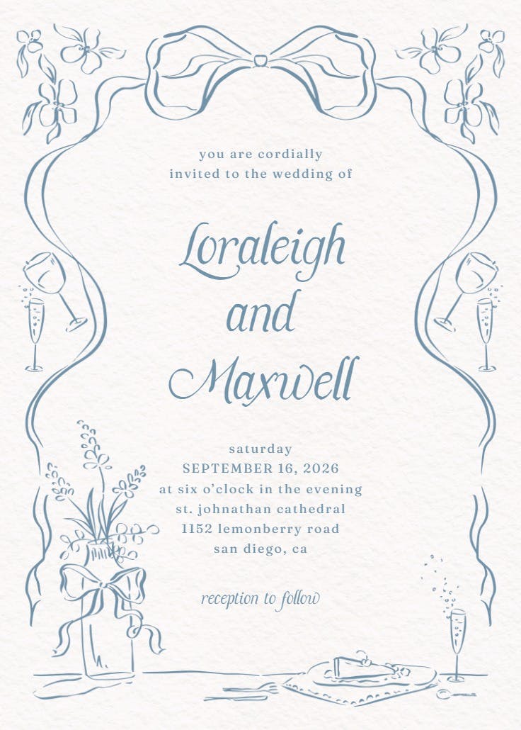 Casual comforts - invitación de boda