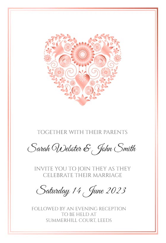 Celebrate their marriage - wedding invitation