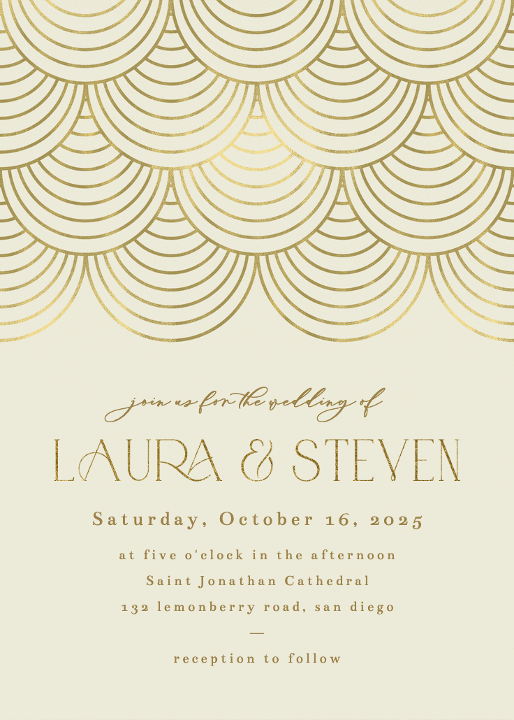 Celebration style - wedding invitation
