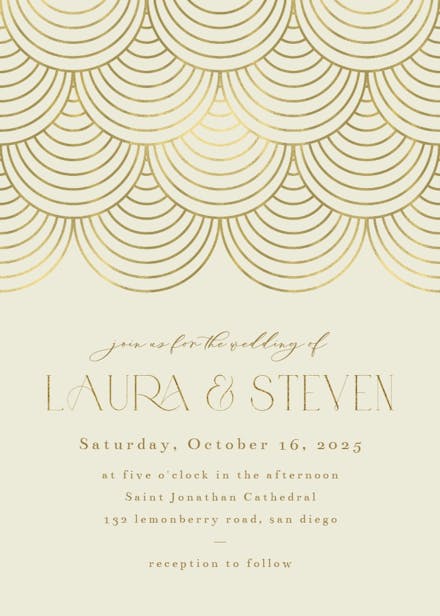 Celebration style - wedding invitation