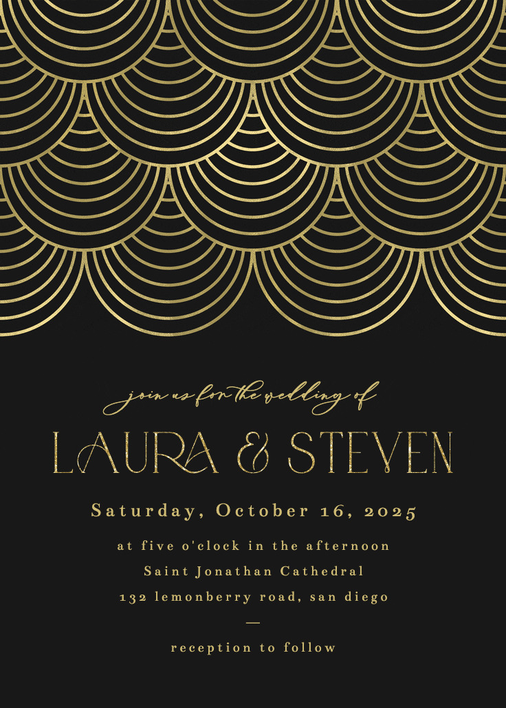 Celebration style - wedding invitation