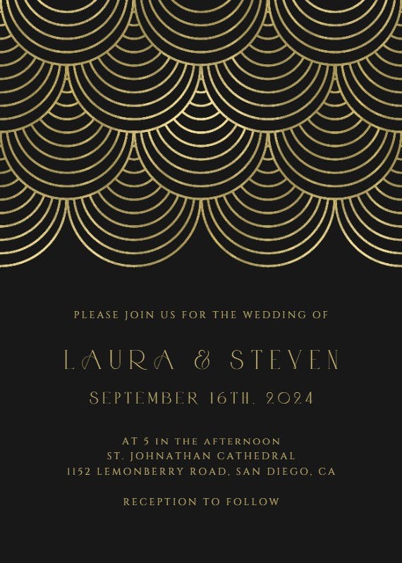 Celebration style - wedding invitation