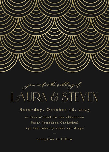 Celebration style - wedding invitation