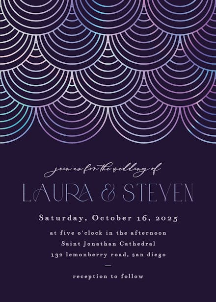 Celebration style - wedding invitation