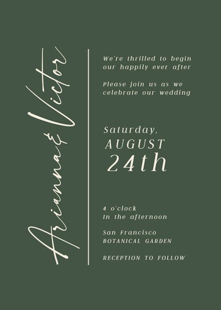 Charming Union - Wedding Invitation Template (Free) | Greetings Island