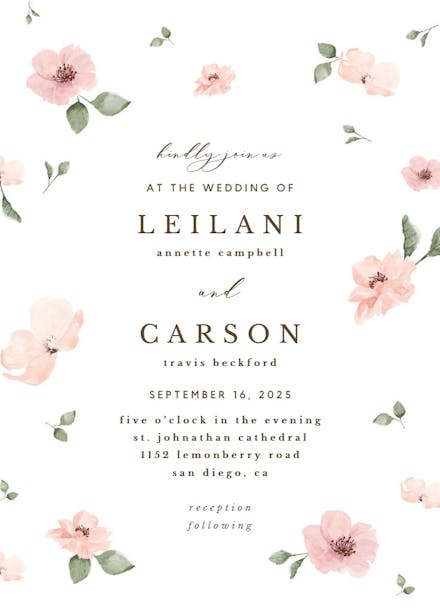 Cherry blossom - wedding invitation