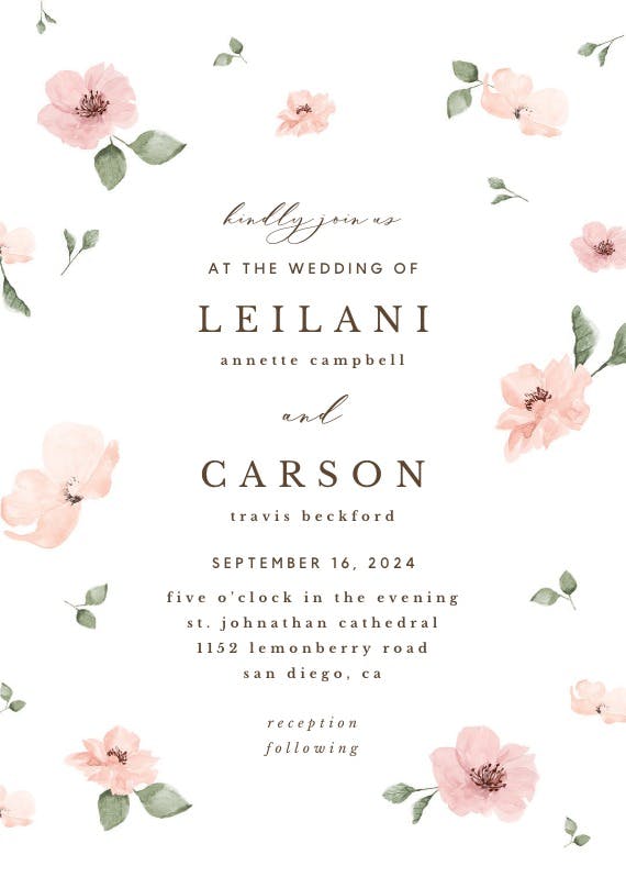 Cherry blossom -  invitación de boda