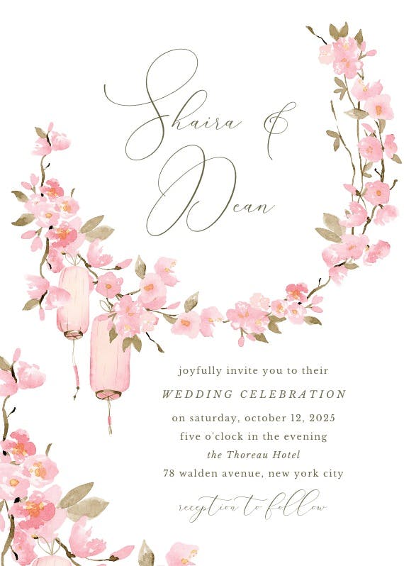 Cherry blossom -  invitación de boda