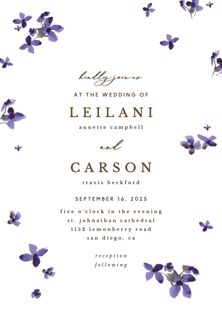 Cherry blossom - wedding invitation