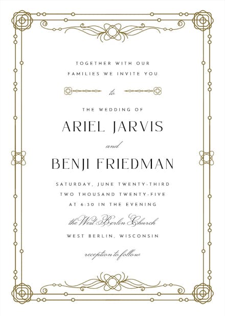 Classic border - wedding invitation