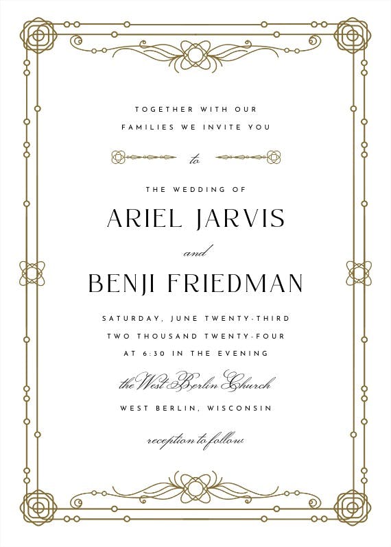 Classic border - wedding invitation