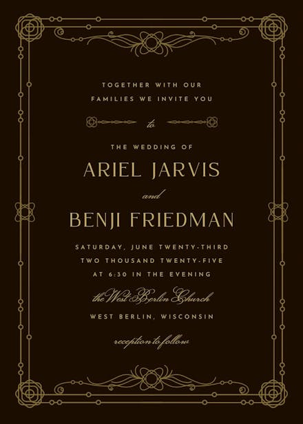 Classic border - wedding invitation
