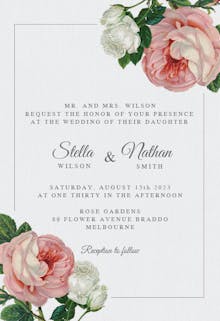 Classic Roses - Wedding Invitation