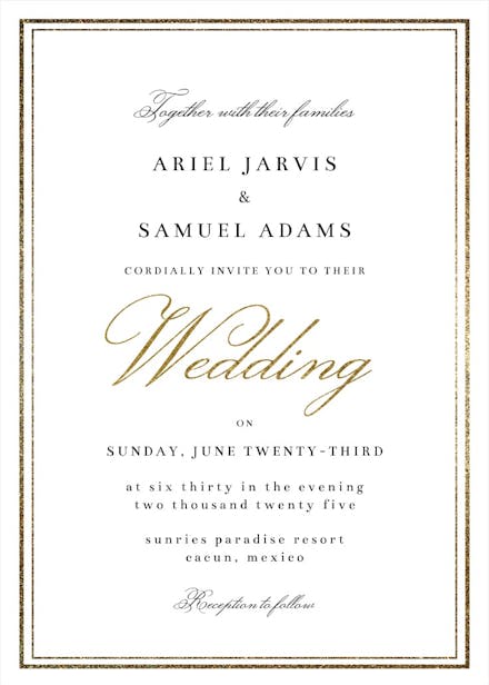 Classy wedding - wedding invitation