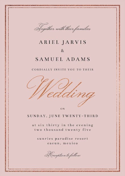 Classy wedding - wedding invitation