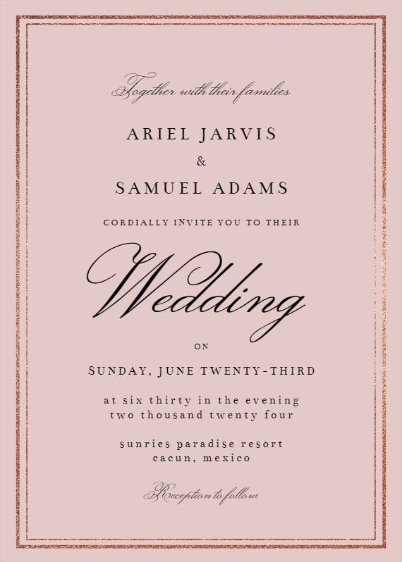 Classy wedding -  invitación de boda
