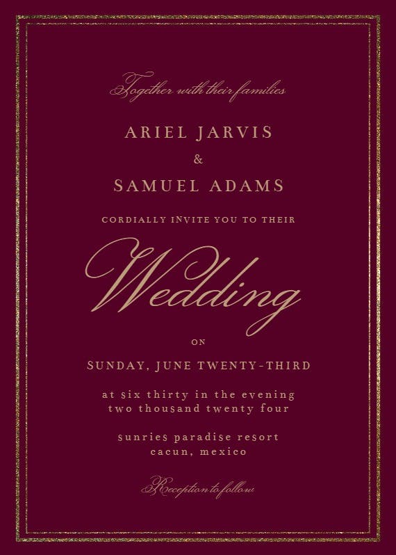 Classy wedding -  invitación de boda