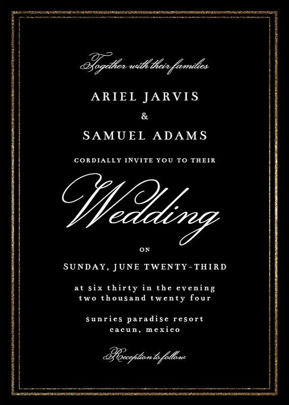 Classy wedding - wedding invitation