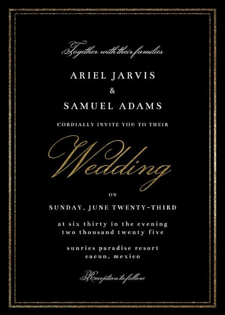 Classy wedding - wedding invitation