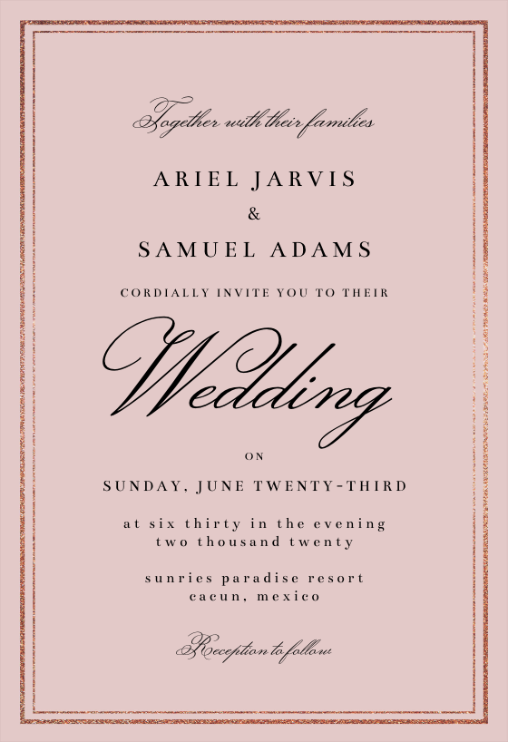 Vintage Frame - Wedding Invitation Template (free) | Greetings Island