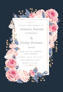 Climbing Roses - Wedding Invitation
